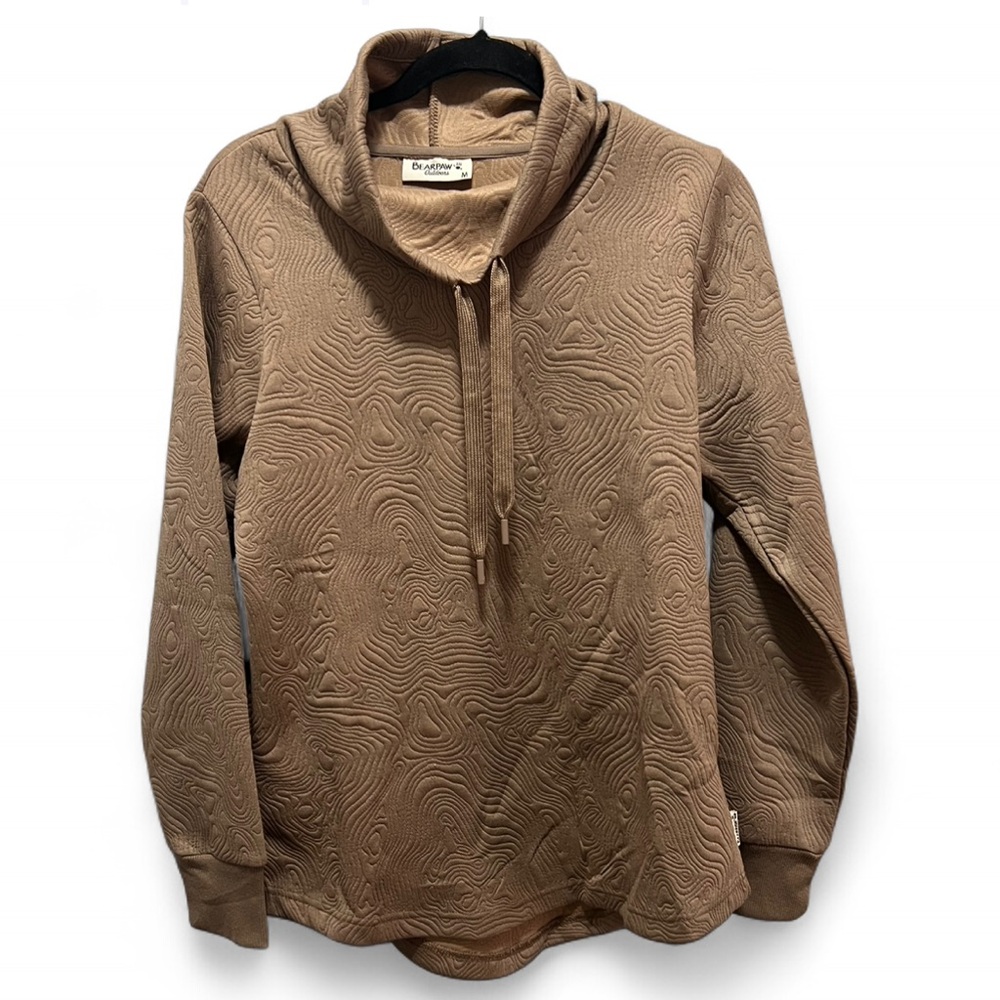 ✨NWT BEARPAW Unique Textured Topography Cowl Neck Sweatshirt